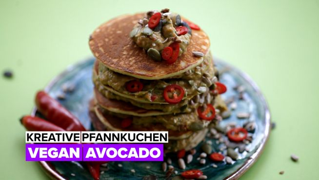 Einzigartige Pfannkuchen: Vegan