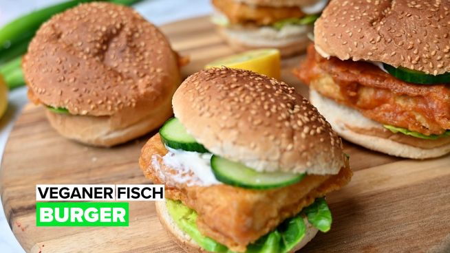 Veganer Fisch: Burger